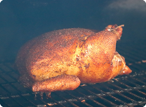 Brined and Smoked Whole Chicken